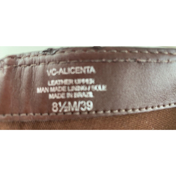 Vince Camuto Brown Leather Moto Style Buckle Boots Size 8.5 NWOB - Picture 8 of 11